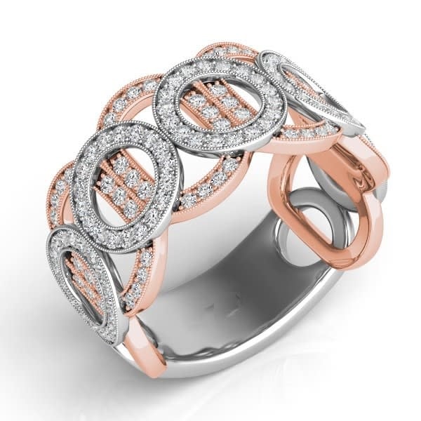 Rose And White Gold Right Hand Ring - Minichiello Jewellers