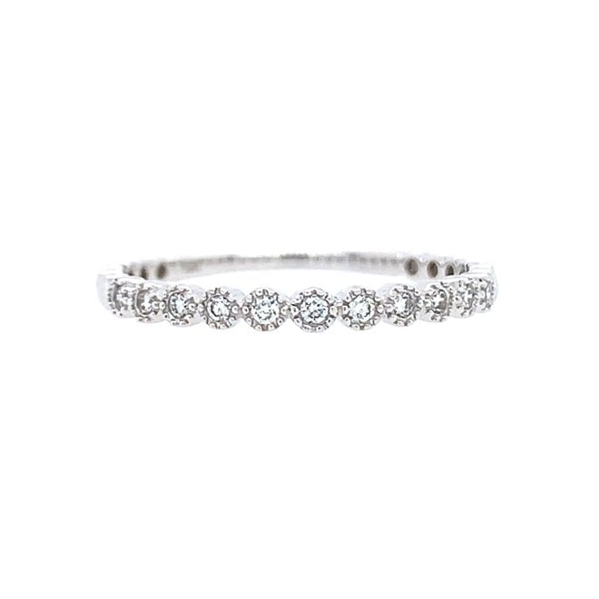 Petite diamond bezel set band