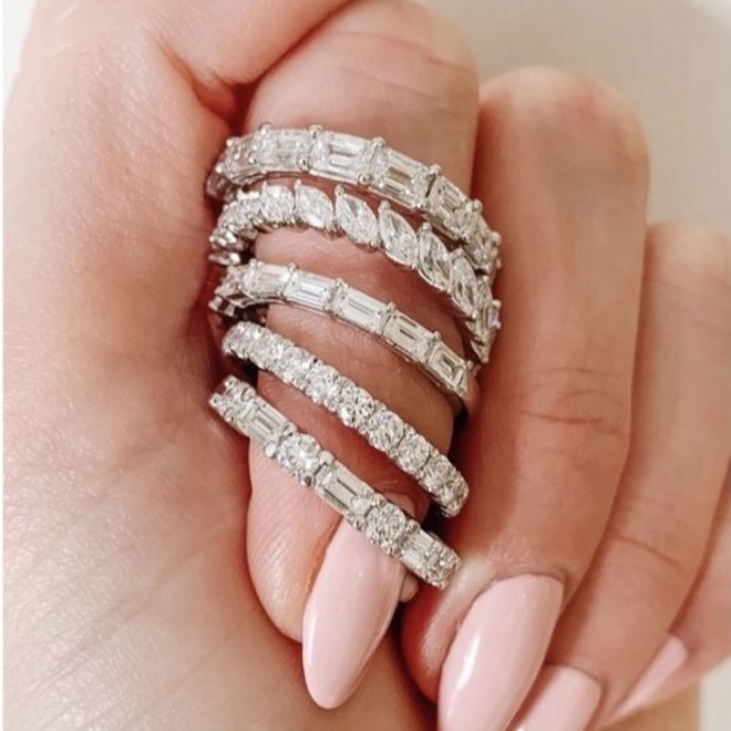 Buy Daisy Diamond Band Ring, Artificial Diamond Jewellery Online: Attrangi