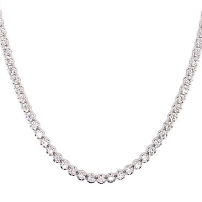 Classic diamond tennis necklace