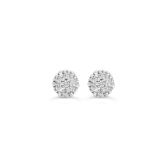 Children's diamond cluster earrings