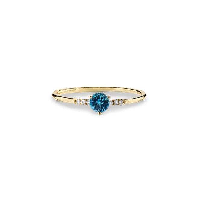 Petite blue topaz ring