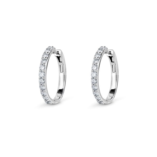 Diamond hoop earrings 1.00ct tw