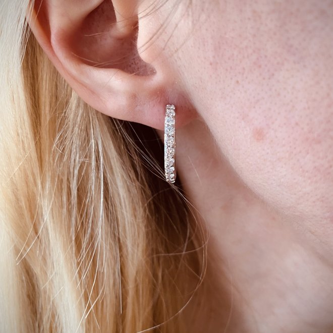 Diamond hoop earrings 1.50ct tw