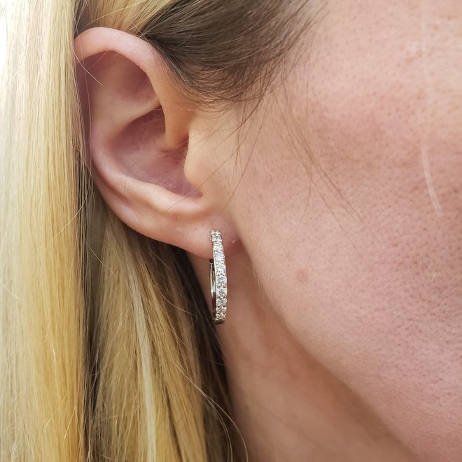 Diamond hoop earrings 1.00ct tw
