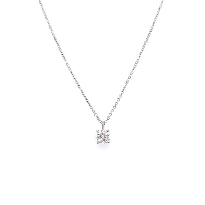 Classic diamond solitaire pendant - 0.99ct