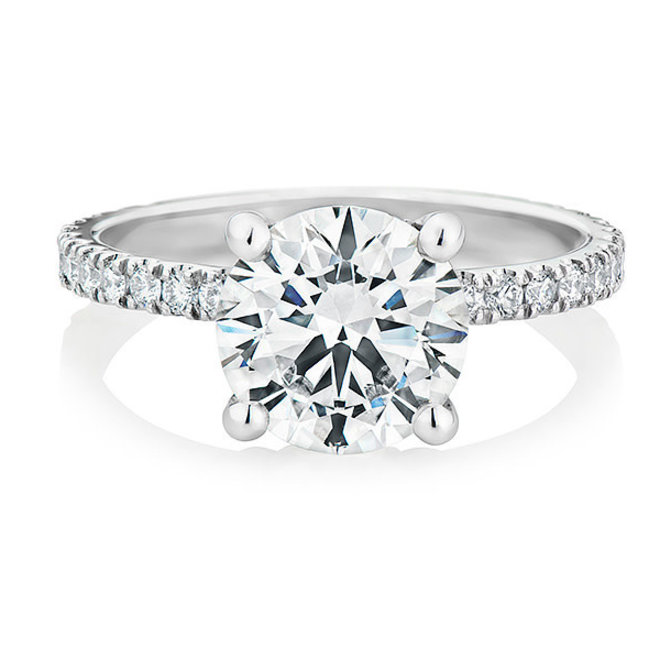 The Capri - 2.00ct custom made diamond micro pave engagement ring