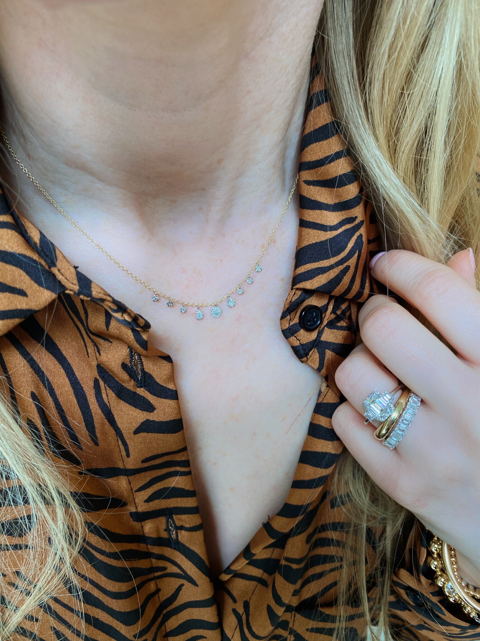 Pave Diamond Drop Necklace - Minichiello Jewellers
