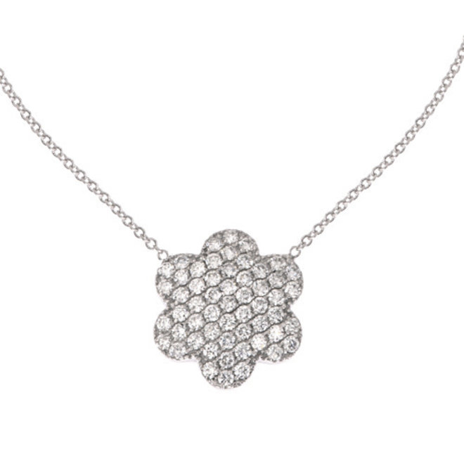 Diamond flower pendant