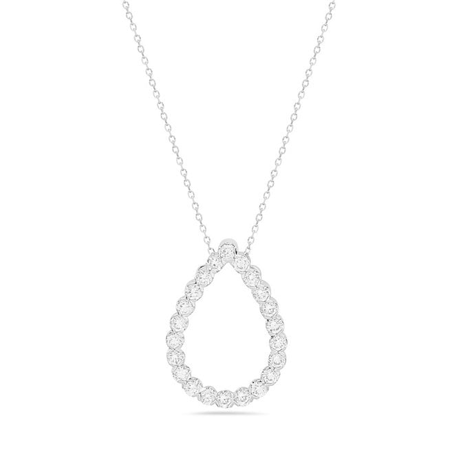 Open diamond teardrop pendant