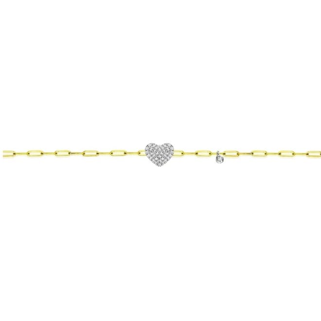 Diamond heart bracelet