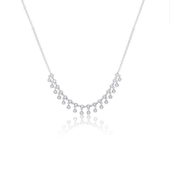 Diamond bezel drop necklace