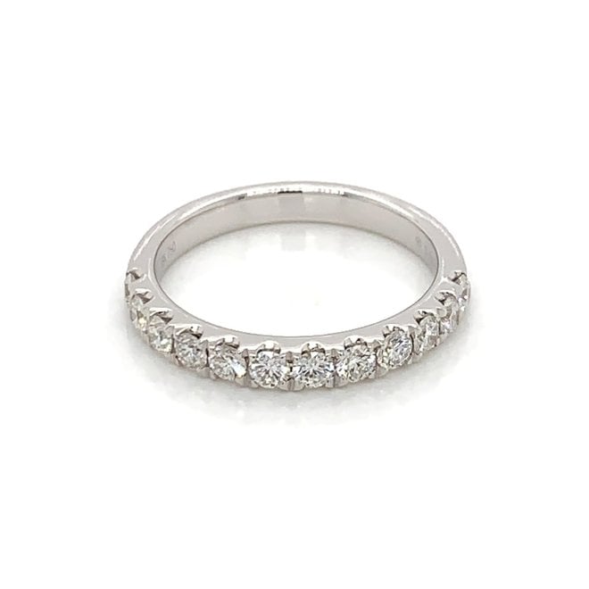 Classic diamond half eternity band - large