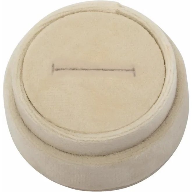 Ivory suede ring box