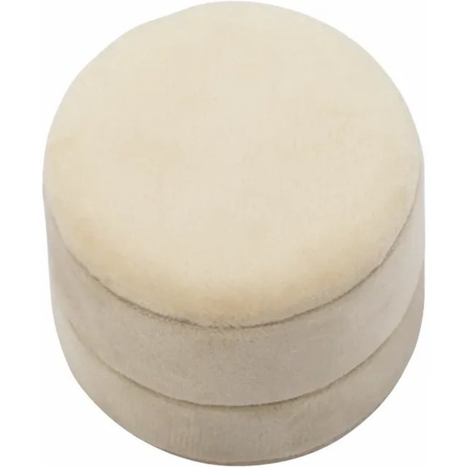 Ivory suede ring box