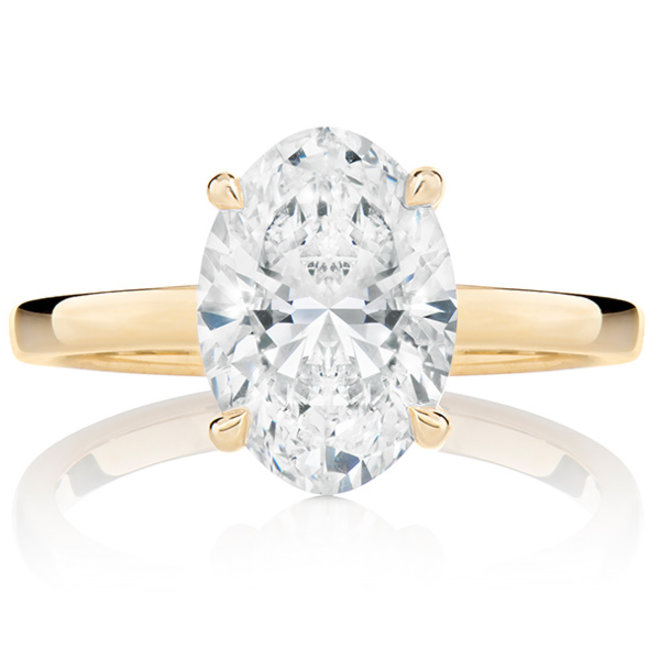 LAB The classic oval cut diamond solitaire engagement ring
