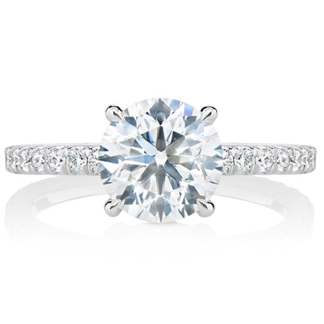 LAB The micro pave diamond  engagement ring