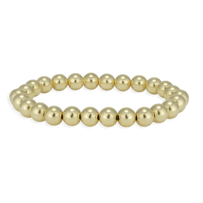 7mm 14K Gold Filled Bead Bracelet