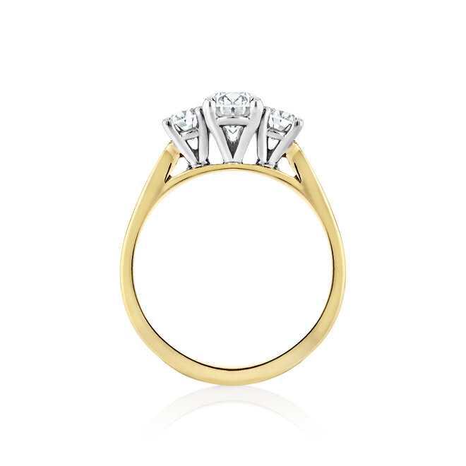 The Grace - Oval Trinity Engagement Ring