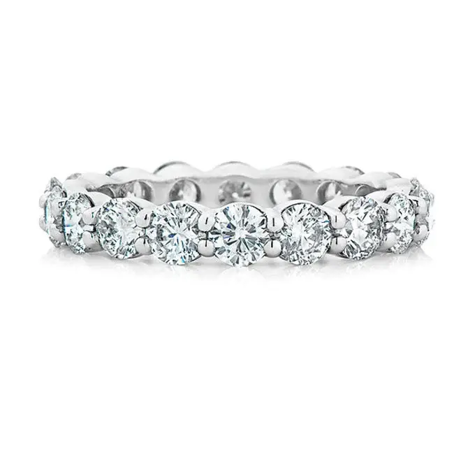 Shared claw diamond eternity band 3.00ct