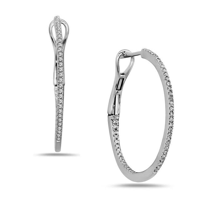 Diamond hoop earrings