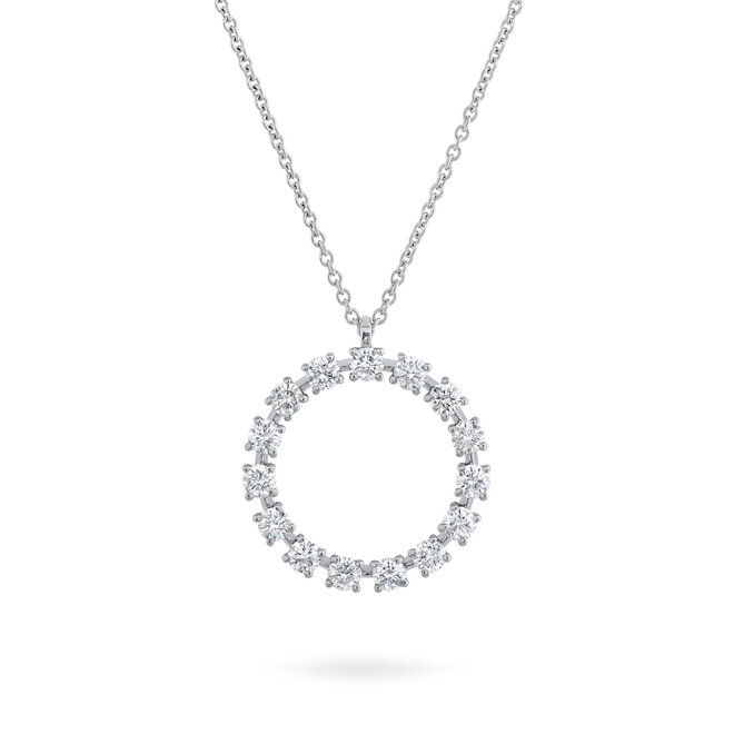 Diamond circle pendant