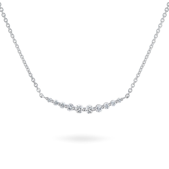 Diamond bar necklace