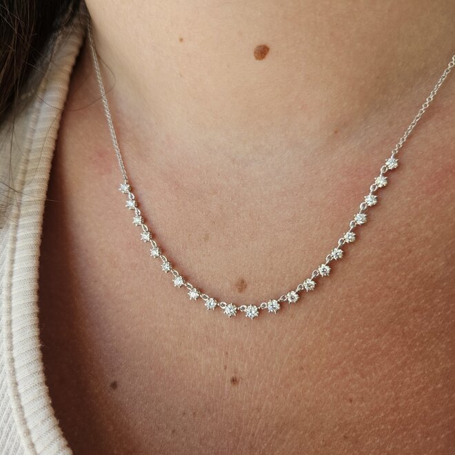 Diamond buttercup necklace
