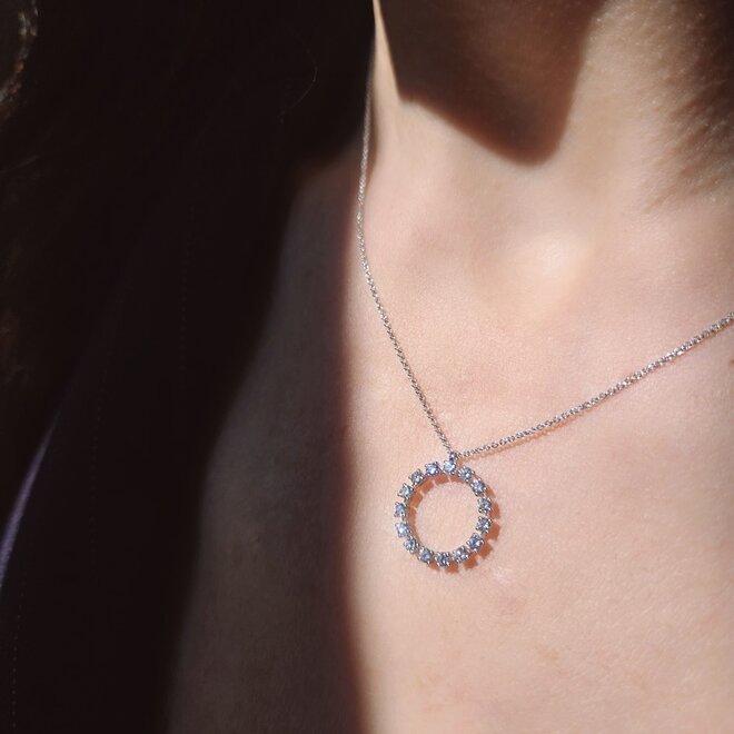 Diamond circle pendant