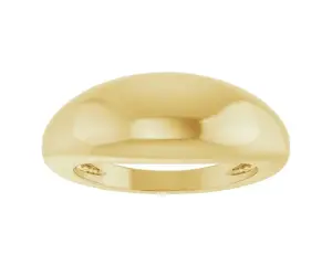 Large Dome Ring - 8mm - 14k YG - Size - Minichiello Jewellers