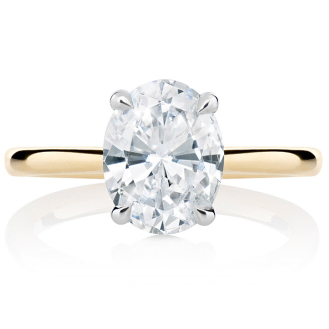 LAB The Olivia oval cut diamond solitaire engagement ring