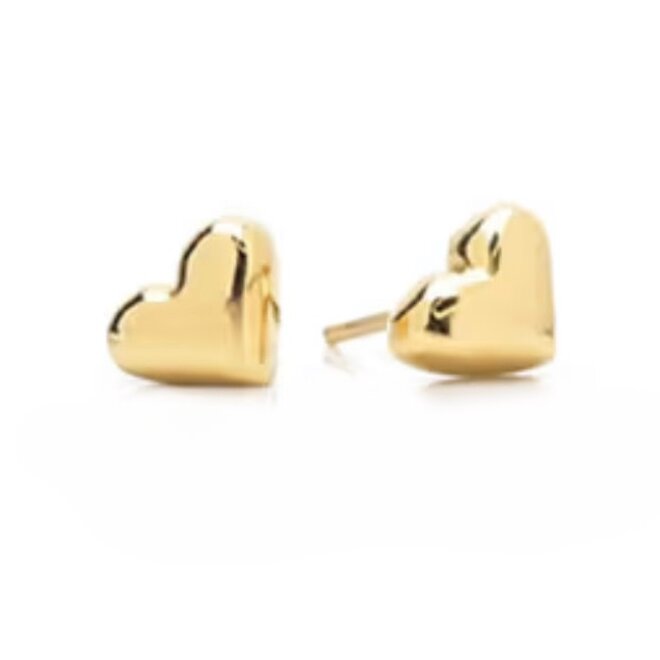 Puffy Heart Stud Earrings