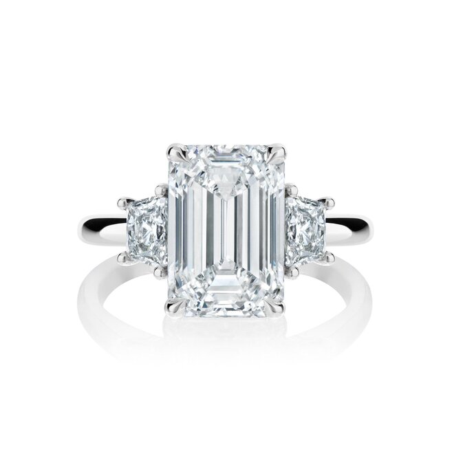 LAB The Victoria emerald cut engagement ring