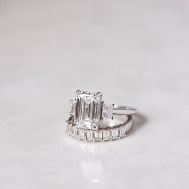 LAB The Victoria emerald cut engagement ring