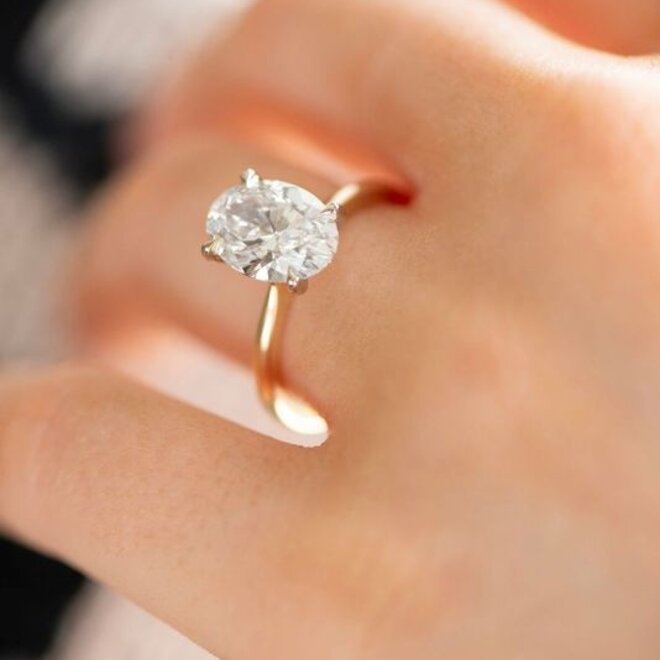 LAB The Hailey oval cut diamond solitaire