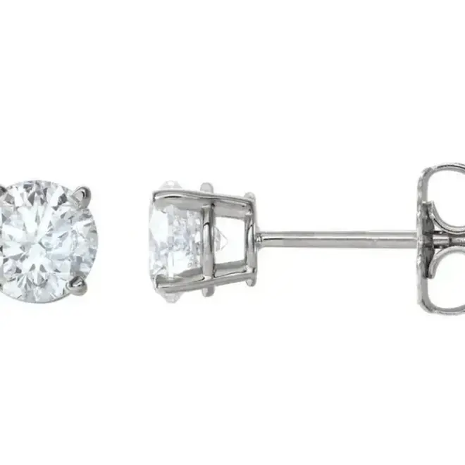 LAB created classic diamond stud earrings - 2.52ct tw