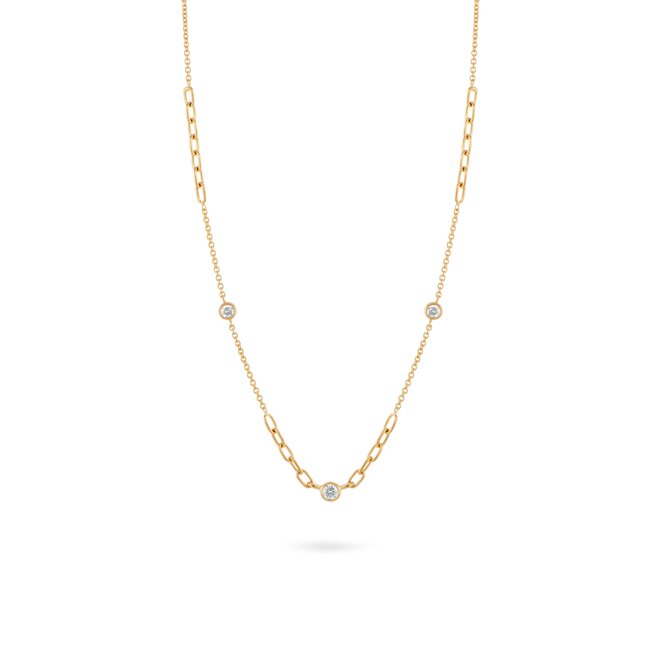 Diamond bezel accented necklace