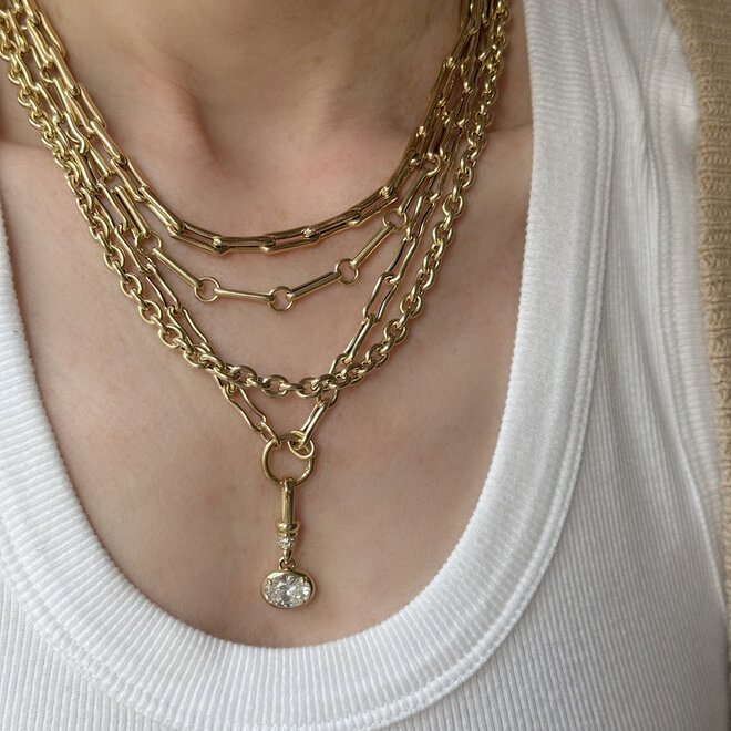 Pinched link necklace