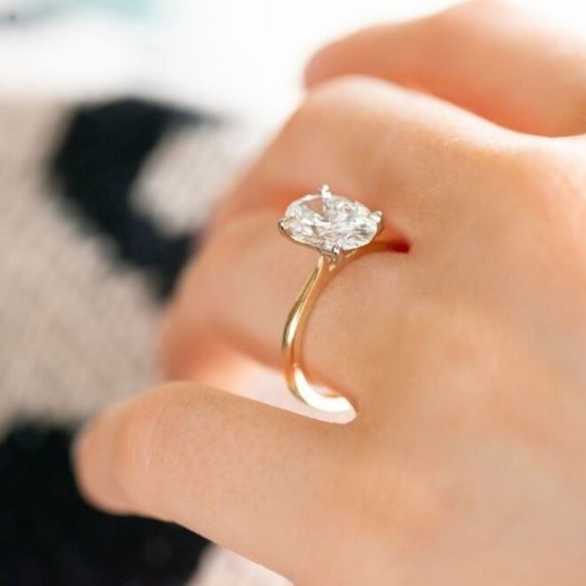 LAB The Hailey oval cut diamond solitaire