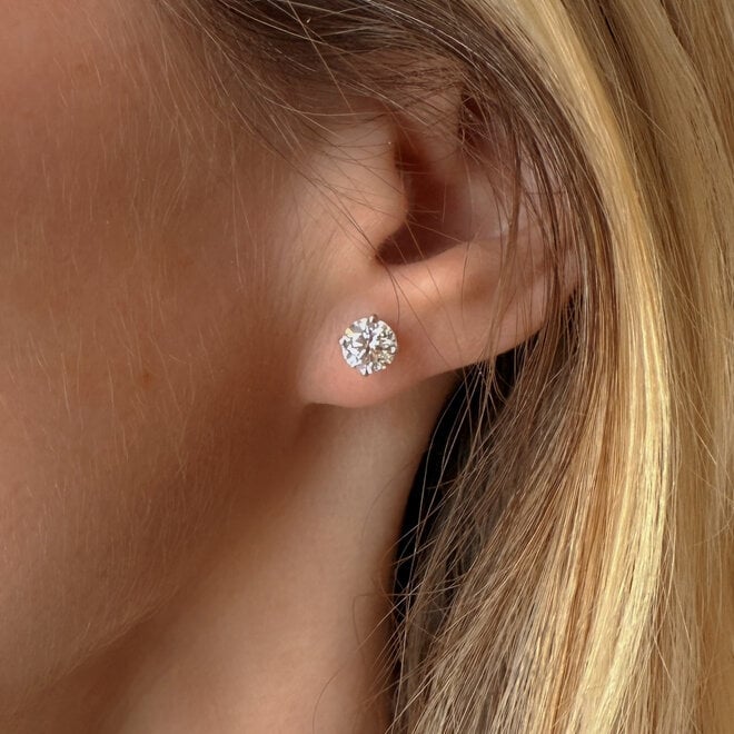 LAB created classic diamond stud earrings - 1.60ct tw