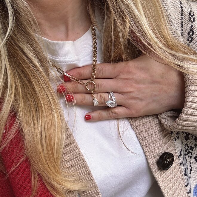 Combination rolo and paperclip necklace