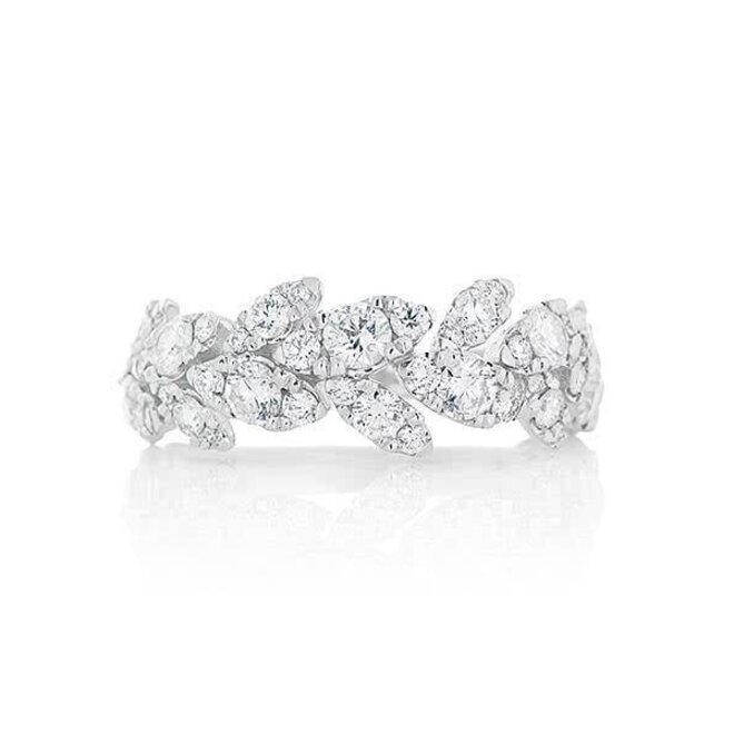 Diamond leaf band - white