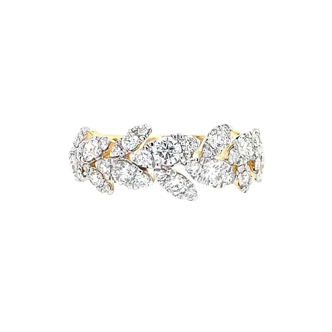 Diamond leaf band - yellow