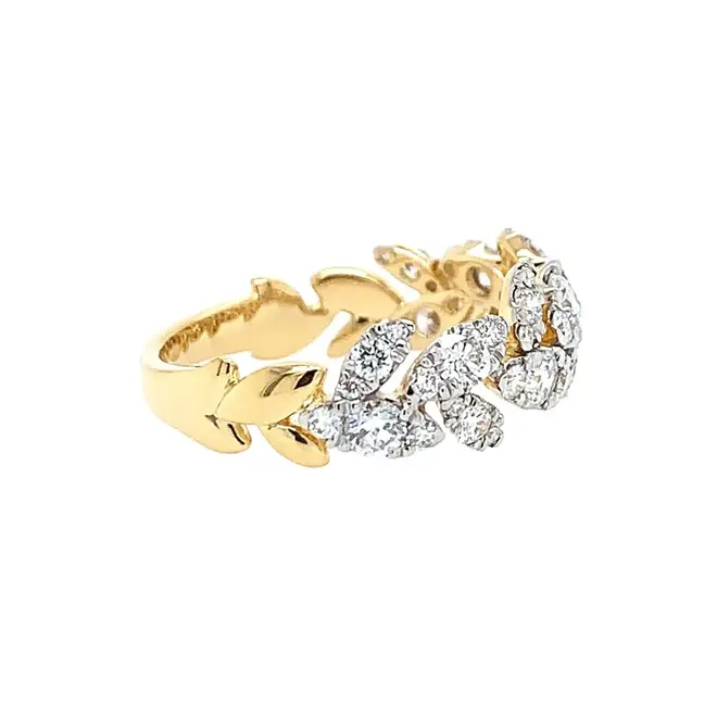 Diamond leaf band - yellow