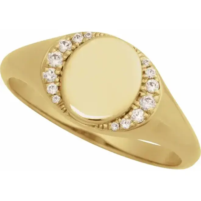 Diamond signet ring
