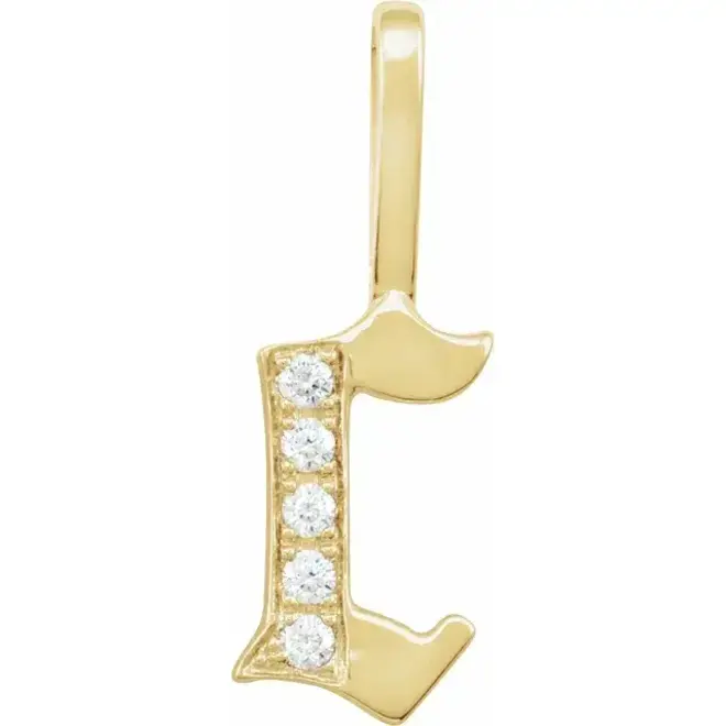 Gothic Initial Pendant
