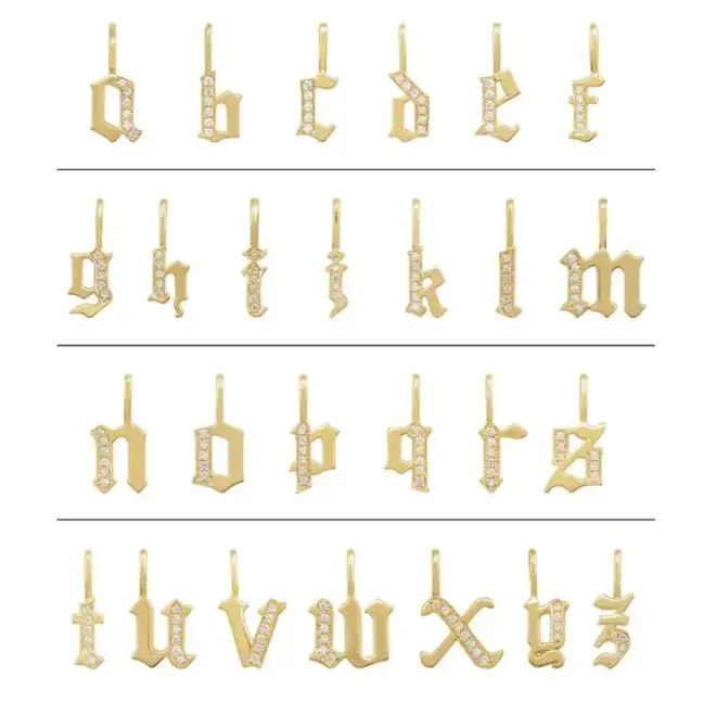 Gothic Initial Pendant