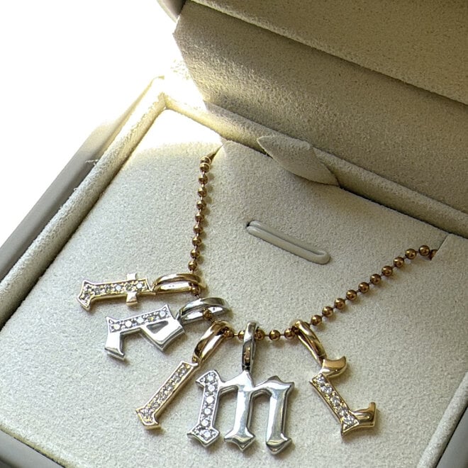 Gothic Initial Pendant