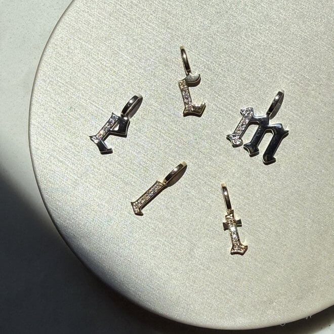 Gothic Initial Pendant