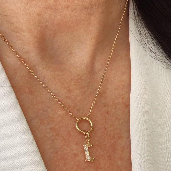 Gothic Initial Pendant